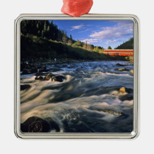 Office Covered Bridge the longest in Oregon at Metal Ornament