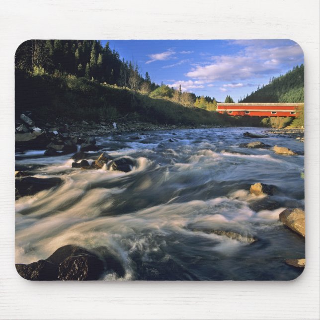 Office Covered Bridge the longest in Oregon at Mouse Pad (Front)