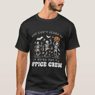 Office Crew Skeleton Dancing Halloween School Secr T-Shirt