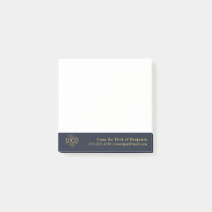 Office Custom Modern Simple Logo From the Desk of Post-it Notes