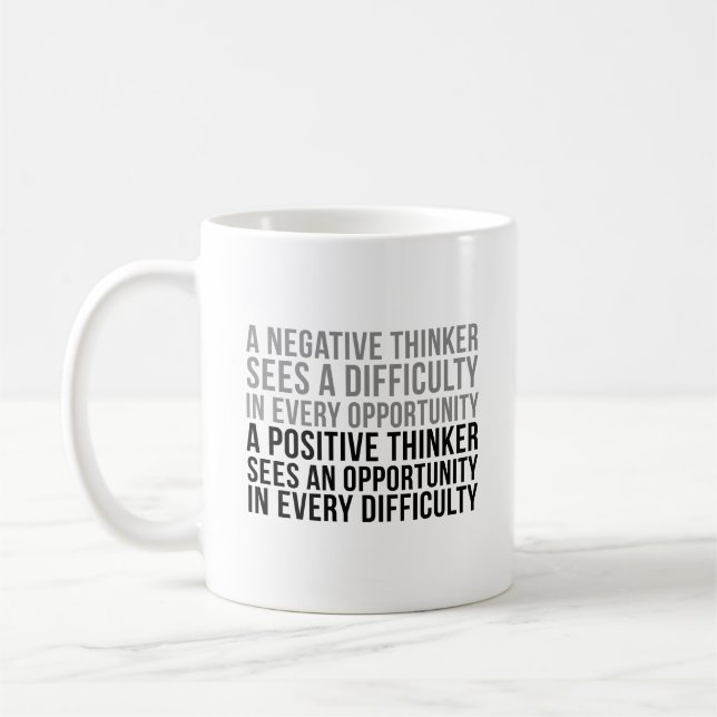 Office Decor Ideas A Positive Thinker Coffee Mug (Left)