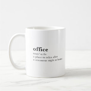 office - dictionary definition coffee mug