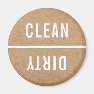 Office Dishwasher Notices Clean & Dirty Magnet
