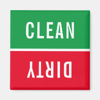 Office Dishwasher Notices Clean & Dirty Magnet