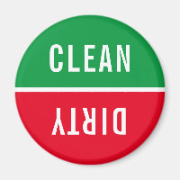 Office Dishwasher Notices Clean & Dirty Magnet