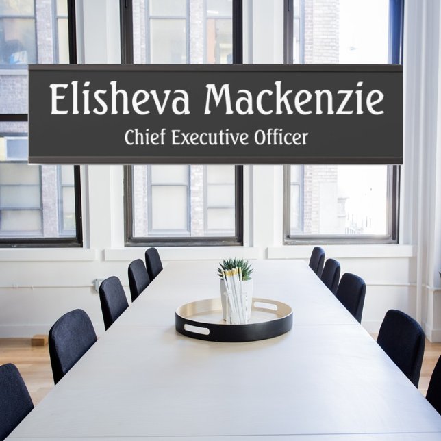 Office Door Name Plate Sign - Black and White (Creator Uploaded)