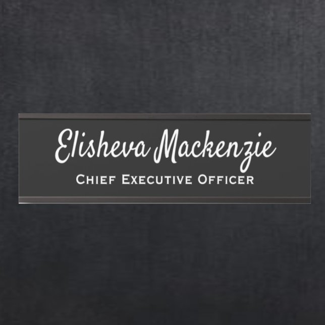 Office Door Name Plate Sign - Black and White (Creator Uploaded)