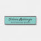 Office Door Name Plate Sign - Teal and Black