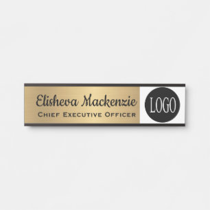 Office Door Sign Your Logo Here  Name Plate