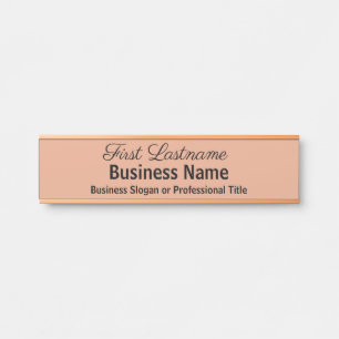 Office Door Signs Classic Modern Rose Gold Sign