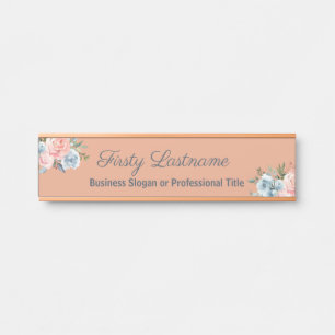 Office Door Signs Roses Rose Gold Sign