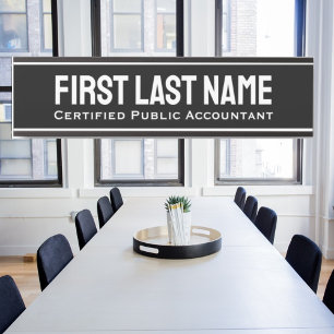 Office Door Signs Simple Modern Black & White