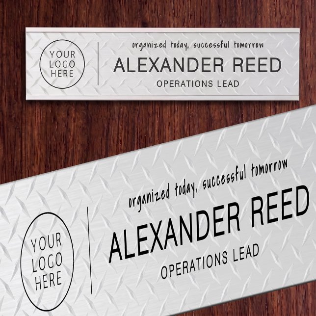 Office Door With Logo Name Plates Silver (Office Door With Logo Name Plates Silver)