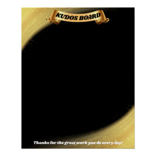 Office employee kudos board post-it recognition poster