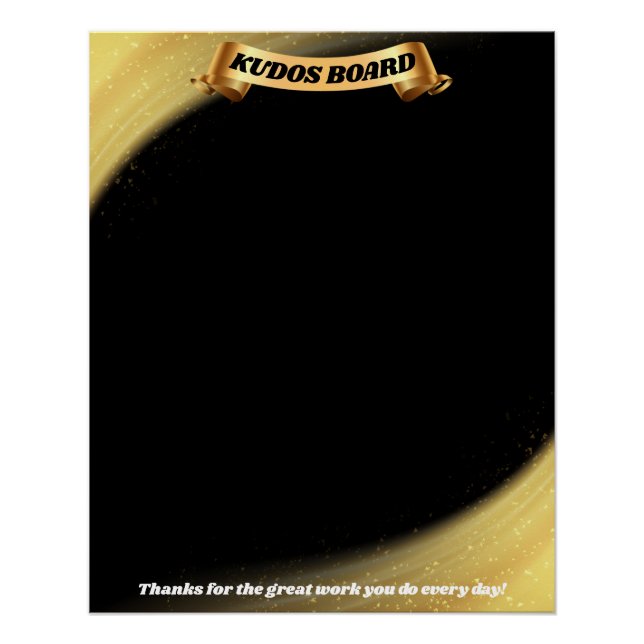 Office employee kudos board post-it recognition poster (Front)