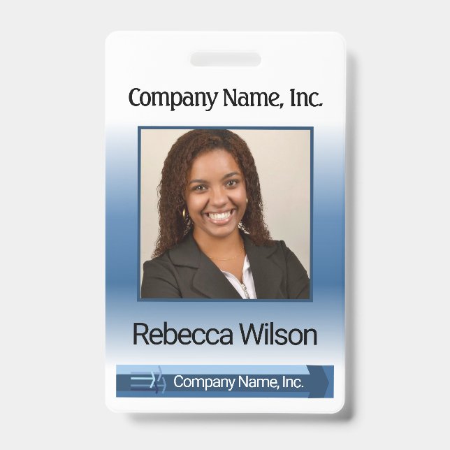 Office Employee Picture Badge ID Badge (Front)