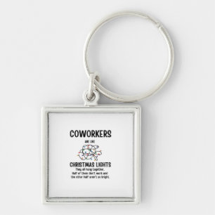 Office Gag Gifts Coworkers Are Like Christmas Ligh Key Ring