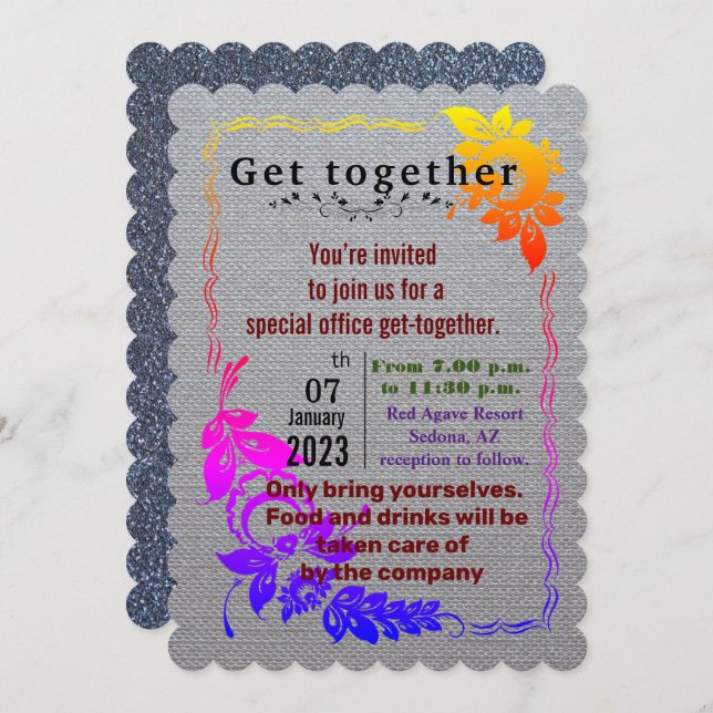 Office Get together Invitation (Front/Back)