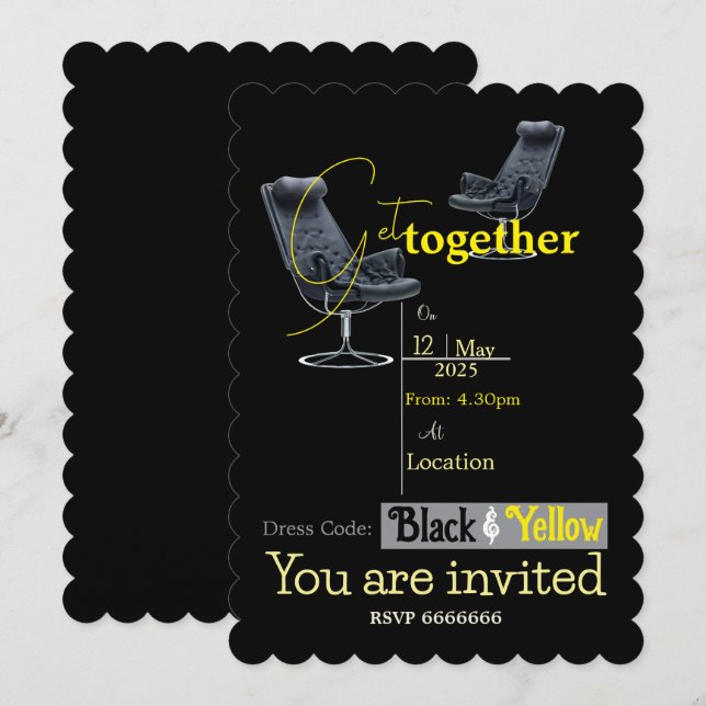 Office get together  invitation (Front/Back)