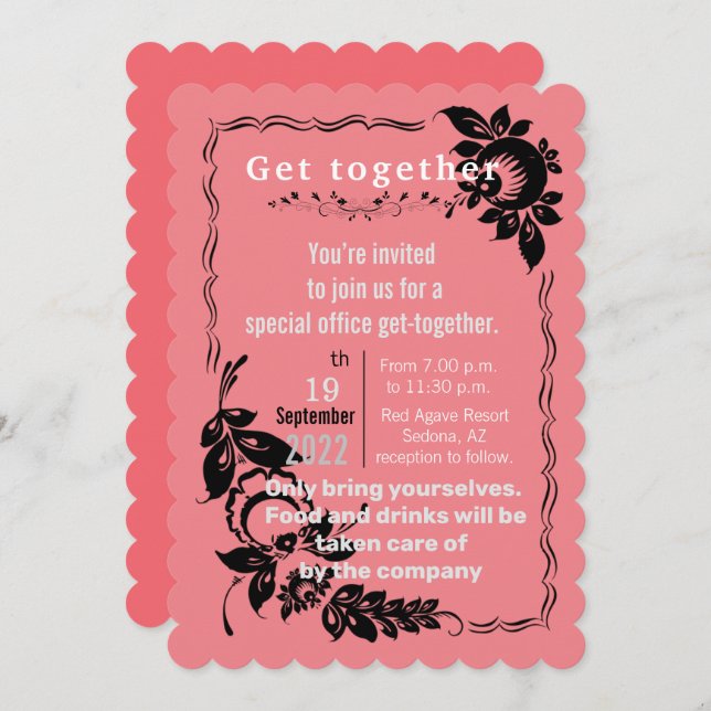 Office Get together Invitation (Front/Back)