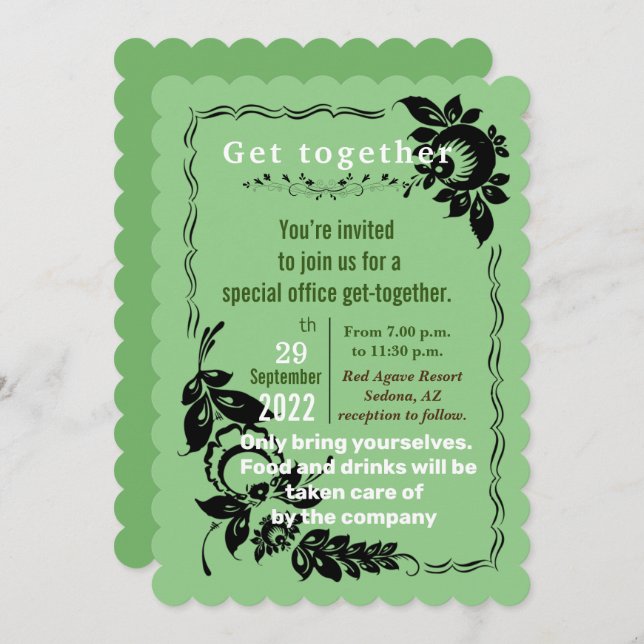 Office Get together Invitation (Front/Back)