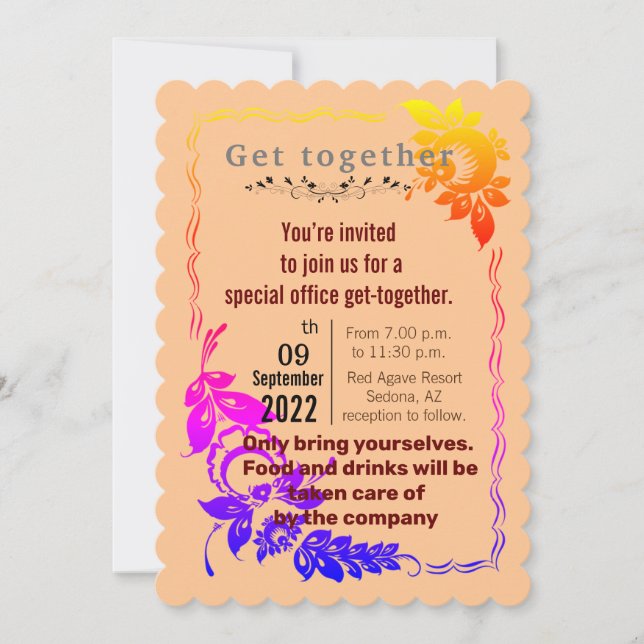 Office Get together Invitation (Front)