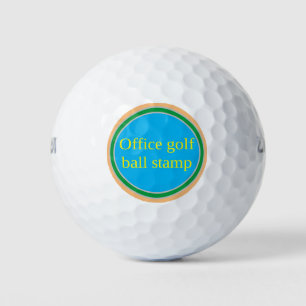 Office golf ball stamp personalised colours full