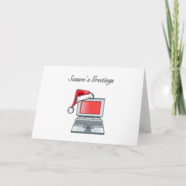 Office Greetings (Computer) Holiday Card (Front)
