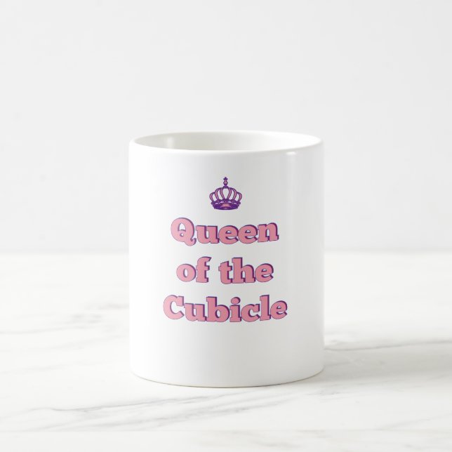 Office Humour Cubicle Queen Coffee Mug (Center)