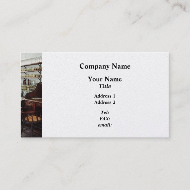 Office in Chemistry Lab - Platinum Business Card (Front)