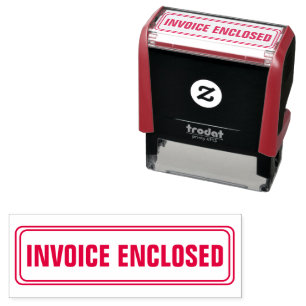 Office Invoice Enclosed Self-inking Stamp