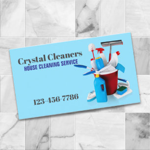 Office Janitorial Housekeeping Cleaning Services Business Card
