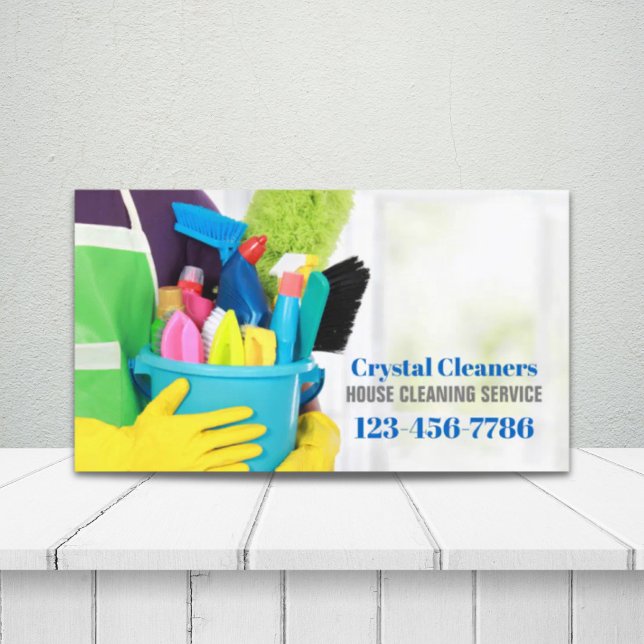 Office Janitorial Housekeeping Cleaning Services Business Card (Office Janitorial Housekeeping Cleaning Services Business Card)