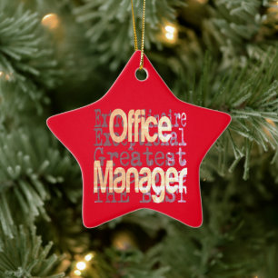 Office Manager Extraordinaire Ceramic Ornament