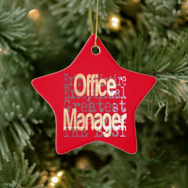 Office Manager Extraordinaire Ceramic Ornament (Tree)