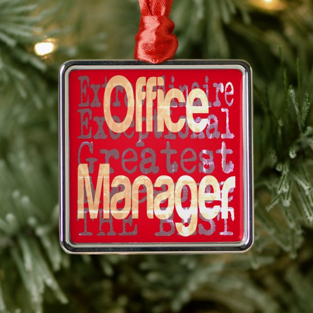 Office Manager Extraordinaire Metal Ornament (Tree)