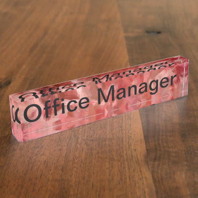 Office Manager Nameplate (Side)