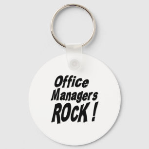 Office Managers Rock! Keychain
