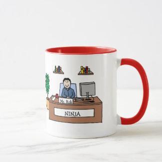 Office Ninja - personalised cartoon mug