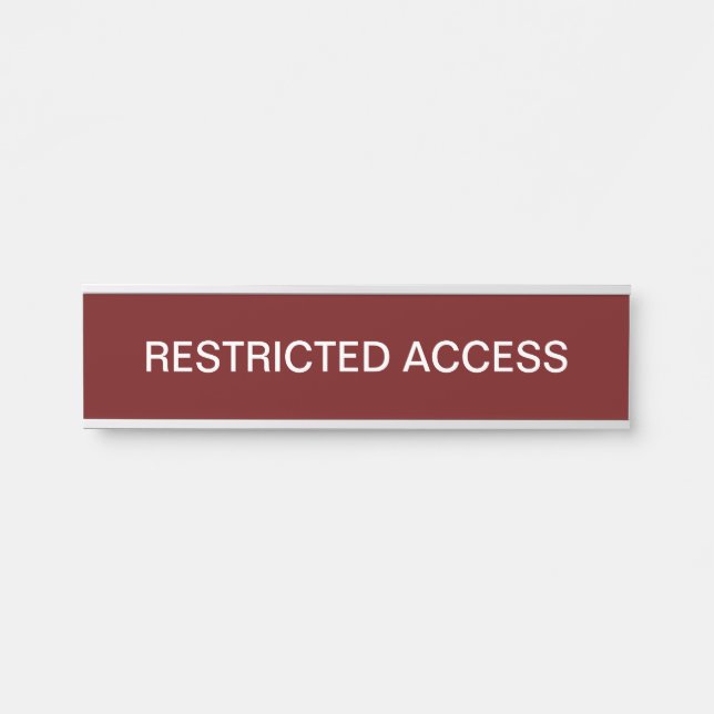 Office Or Warehouse Restricted Access Red Signs (Front)