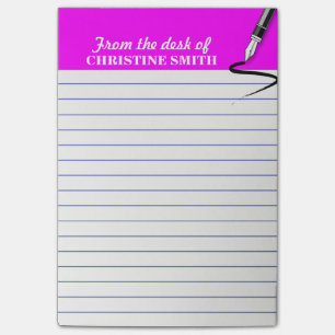 Office organiser pink Post-it® note PERSONALIZE