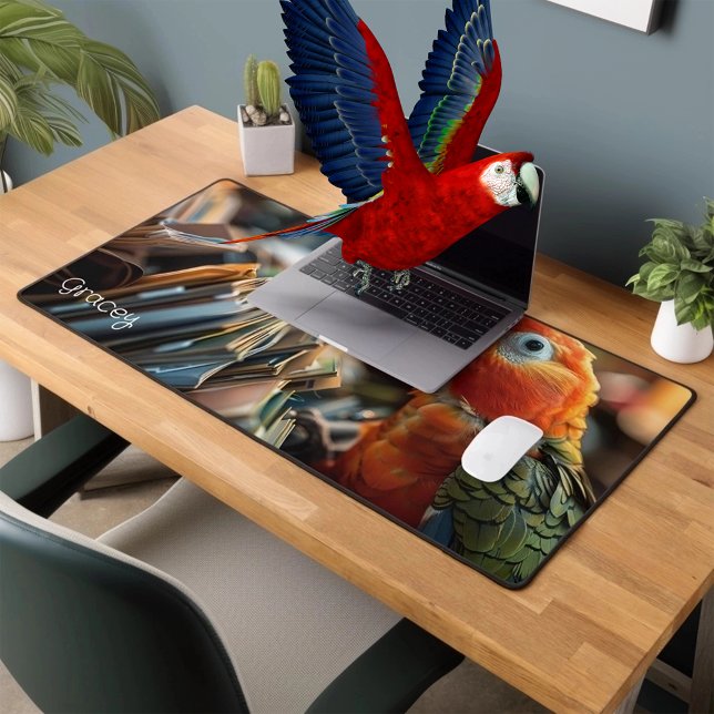 Office Parrot Personalised Desk Mat (Creator Uploaded)