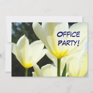 Office Party! invitations White Yellow Tulips