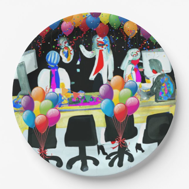 Office Party Paper Plate (Front)