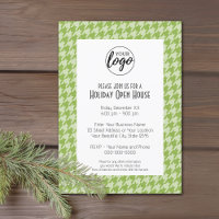 Office Party with Company Logo bright green check