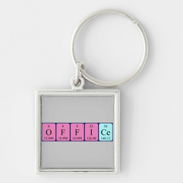 Office periodic table word keyring (Front)