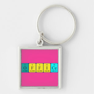 Office periodic table word keyring