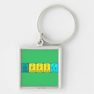 Office periodic table word keyring 10