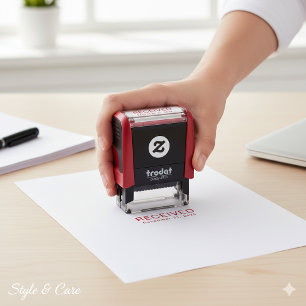 Office Ready Received With Date Custom Self-inking Stamp