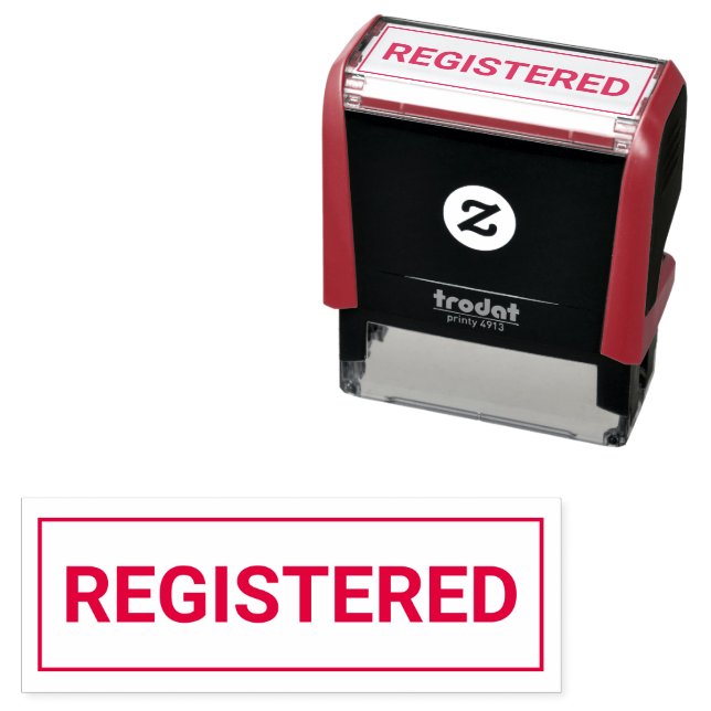 Office REGISTERED Mail Self-Inking Stamp  (In Situ)